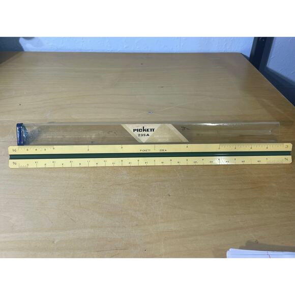 Vintage Triangular Architect Rulers 12" Lot of 3 Engineering Drafting Dietzgen - Picture 6 of 7